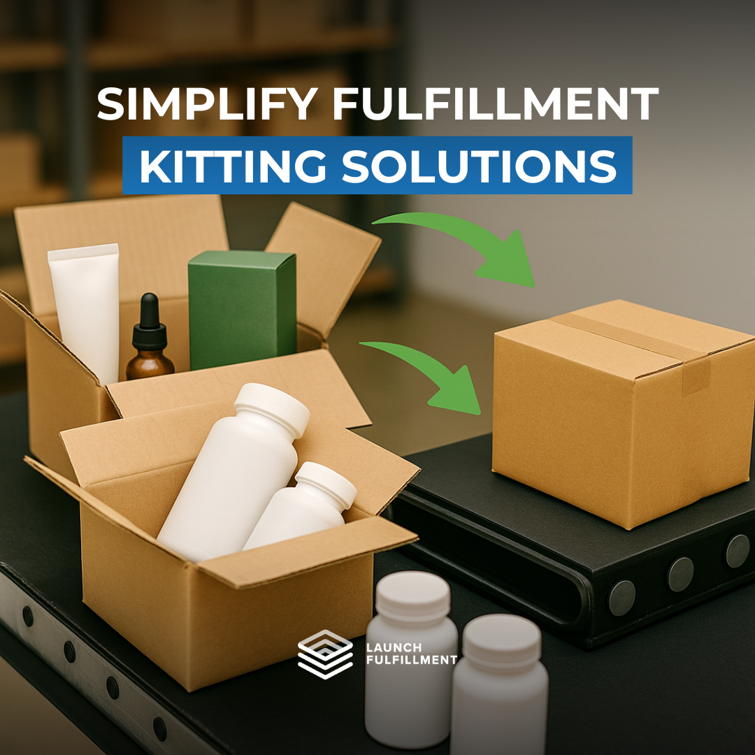 a group of boxes with containers and bottles
