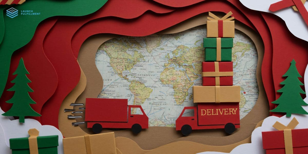 christmas shipping truck