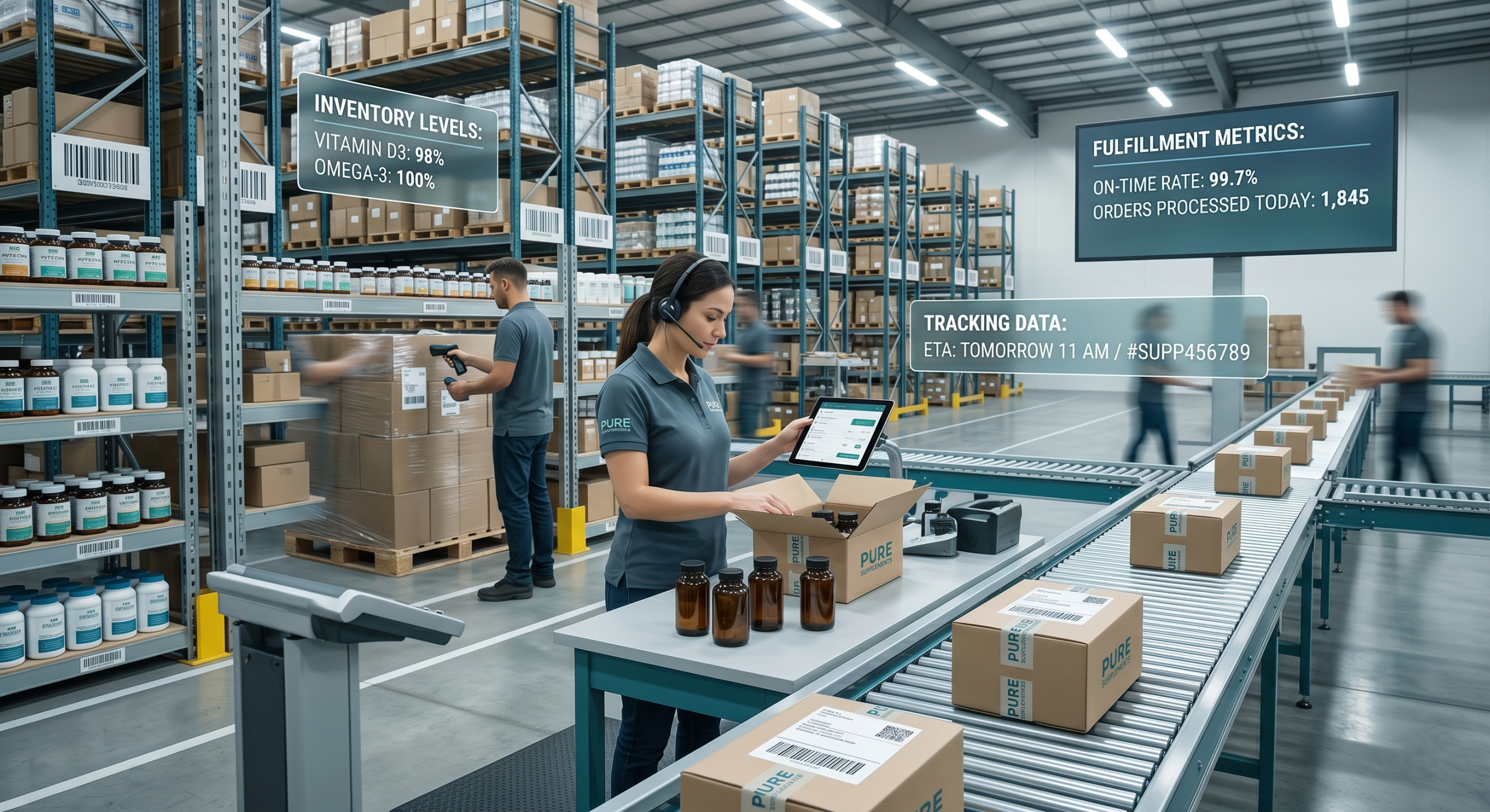 optimized supplement fulfillment warehouse operations